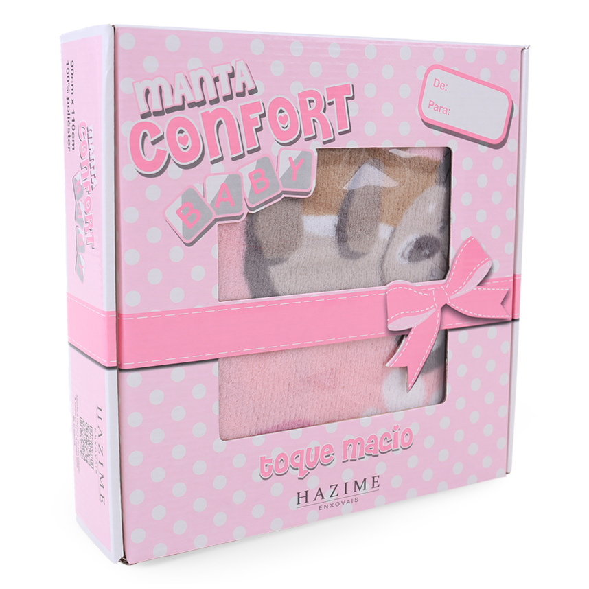 Manta Hazime Confort Baby Com Estampa Sortida Para Menina