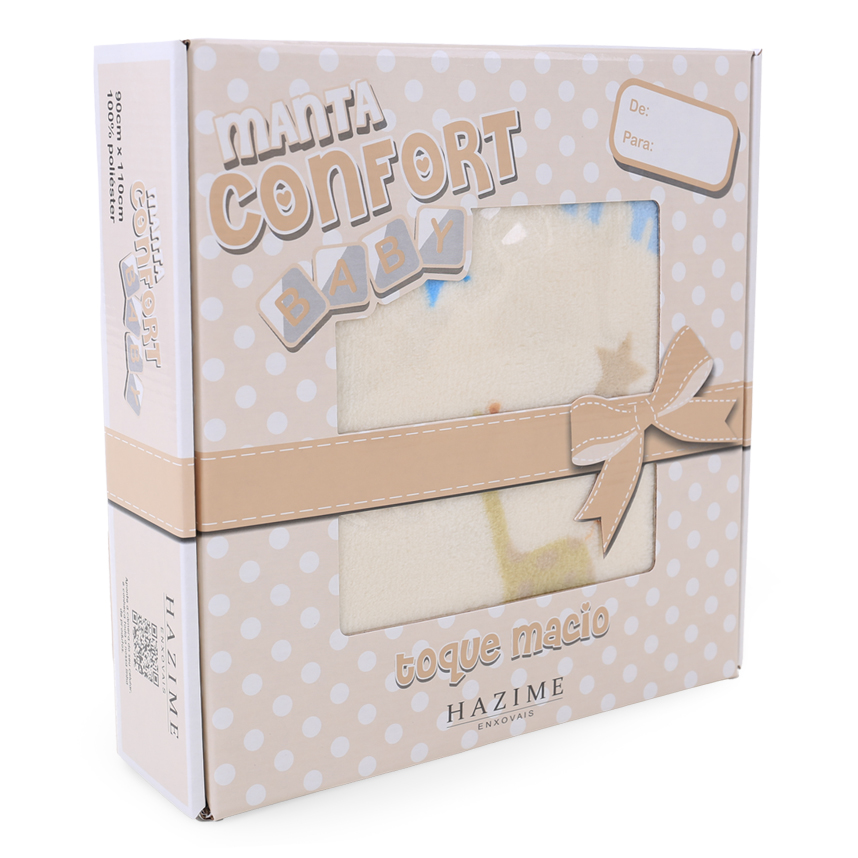 Manta Hazime Confort Baby Em Microfibra Com Estampa Sortida