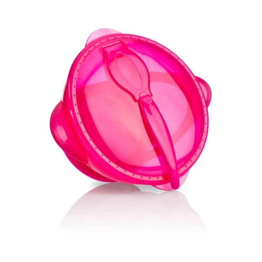 Tigela Nuby Com Ventosa E Colher Easy Go Rosa Tigela Nuby Com Ventosa E Colher Easy Go Rosa