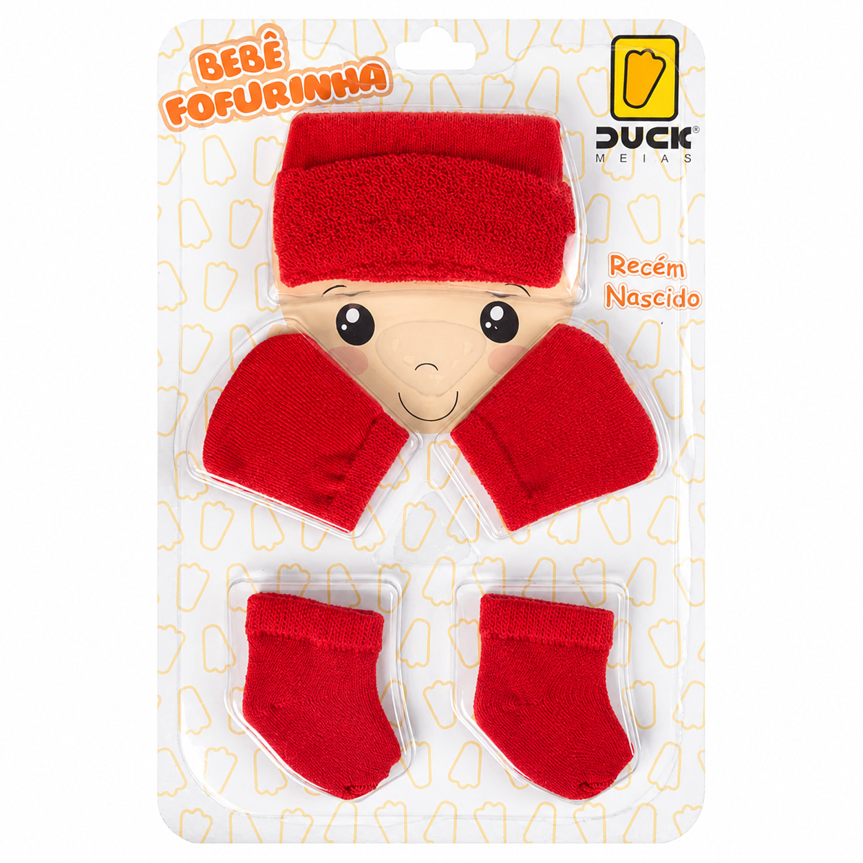 Kit Enxoval Duck Fofurinha Vermelho Liso - 03 Peças
