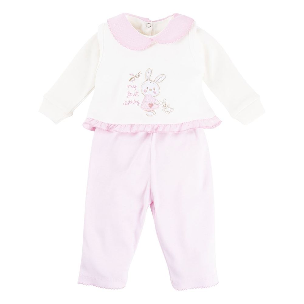 Conjunto Pagão Menina 02 Peças + Blusa Bordado Coelhinha 19457 Conjunto Pagão Menina 02 Peças + Blusa Bordado Coelhinha 19457
