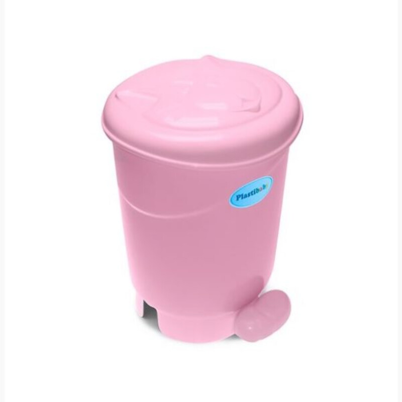 Lixeira Baby Plastibaby Gato com Peda Rosa 8 Litros