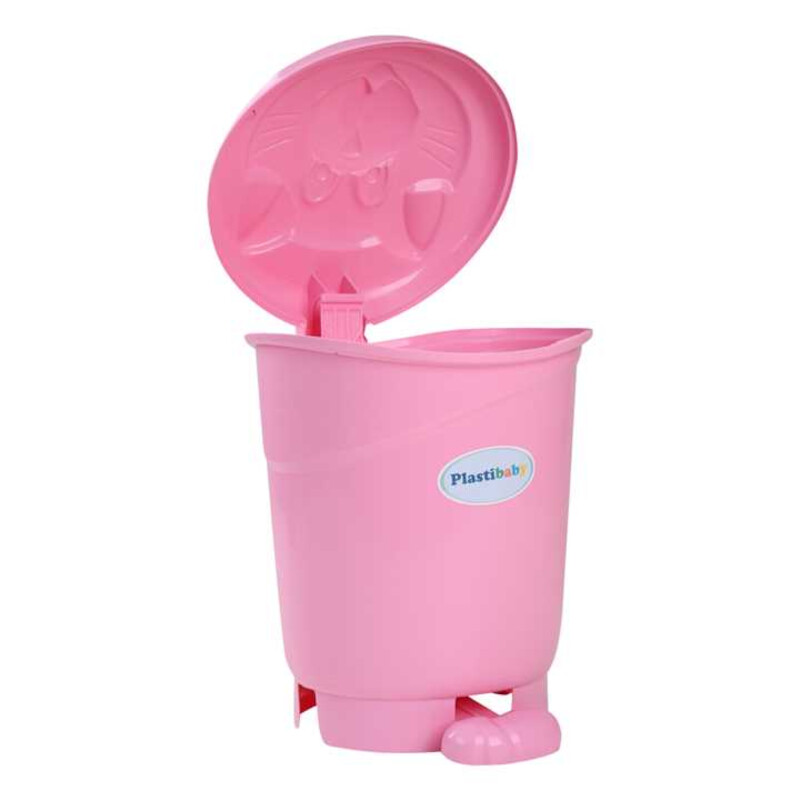 Lixeira Baby Plastibaby Gato com Peda Rosa 8 Litros Lixeira Baby Plastibaby Gato com Peda Rosa 8 Litros