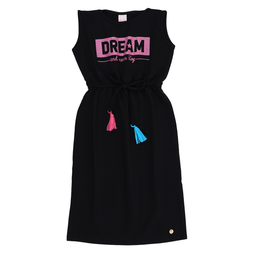 Vestido Color Girl Cavado Moletinho Dream