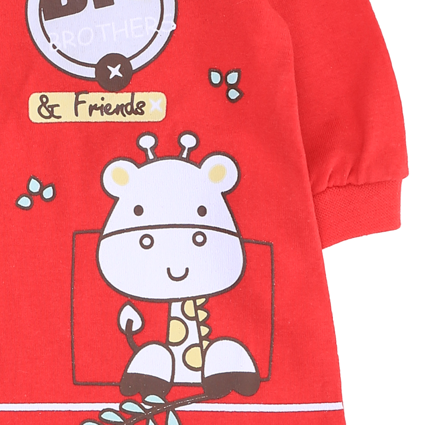 Macacão Longo Smoby Baby Em Meia Malha Estampa Silk Safari