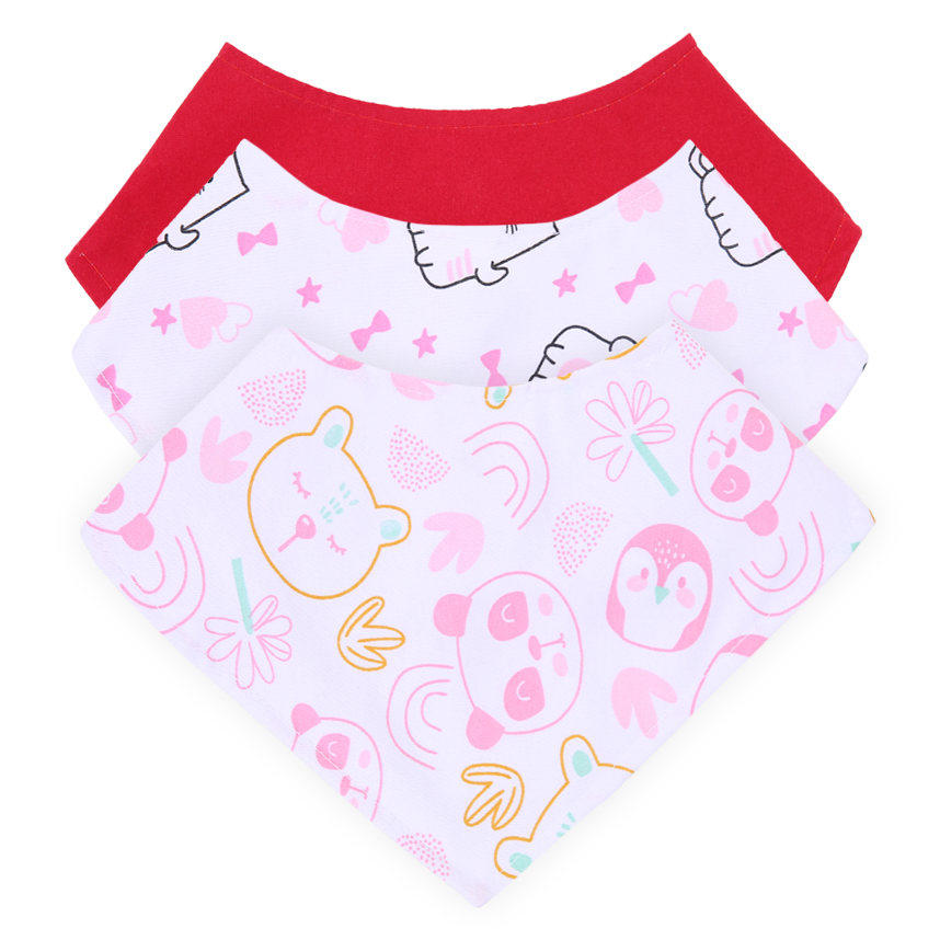 Kit Babador Bandana Smoby Baby Com 03 Unidades Sortidas