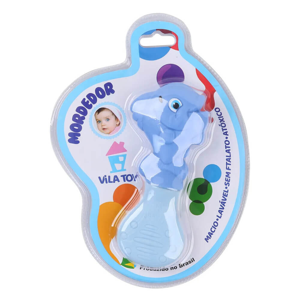 Mordedor Vila Toy Formato De Peixinho Azul Mordedor Vila Toy Formato De Peixinho Azul