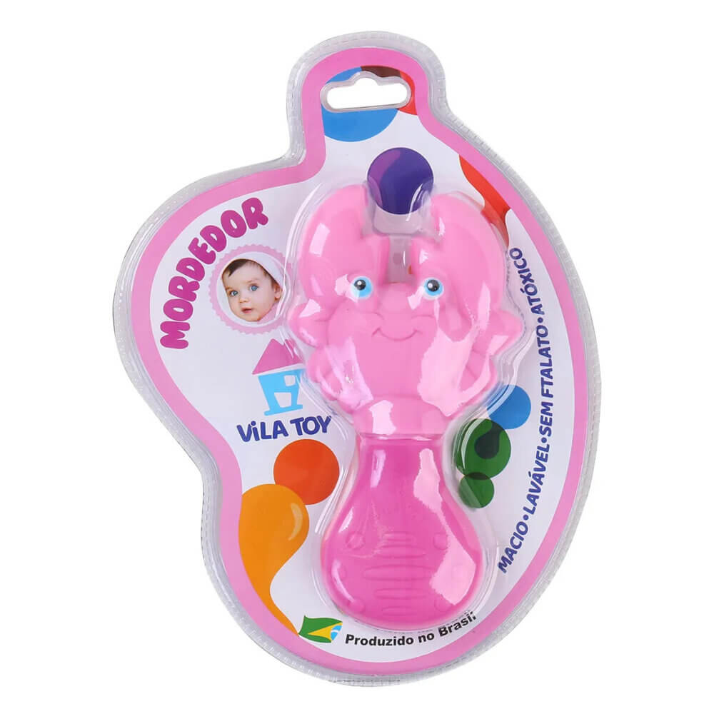 Mordedor Vila Toy Formato De Caranguejo Rosa Mordedor Vila Toy Formato De Caranguejo Rosa