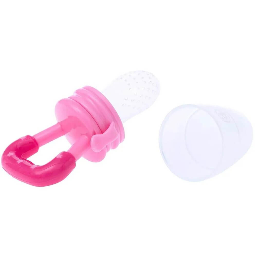 Alimentador Pimpolho Em Silicone Com Tampa +6 Meses Rosa Alimentador Pimpolho Em Silicone Com Tampa +6 Meses Rosa