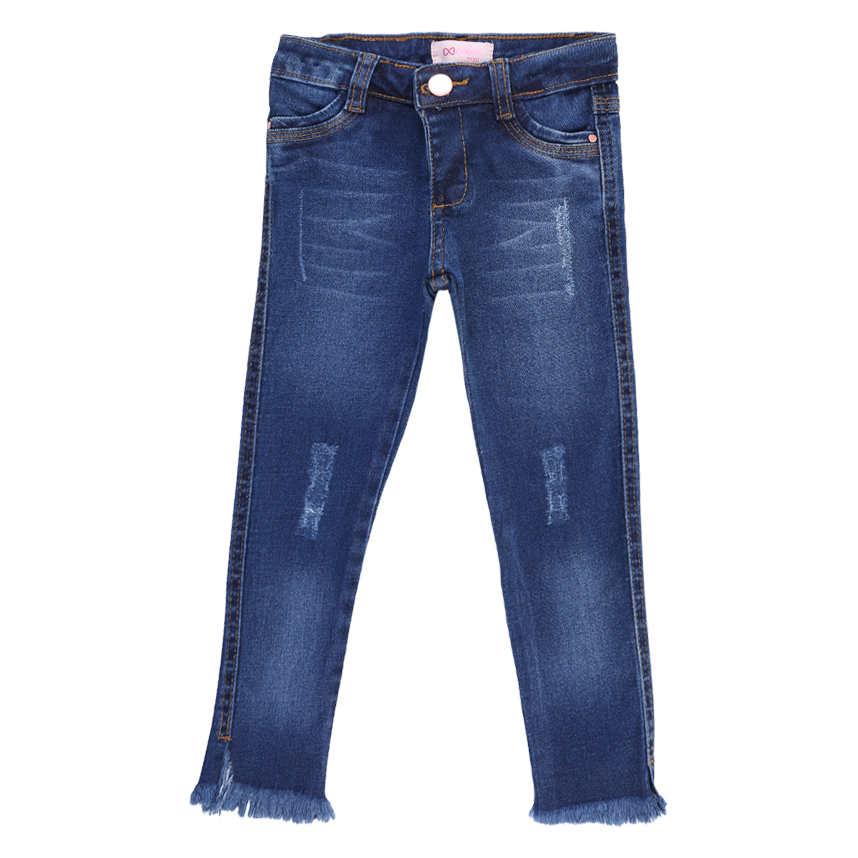 Calça Jeans Infantil Color Mini Com Lavagem Em Used Calça Jeans Infantil Color Mini Com Lavagem Em Used
