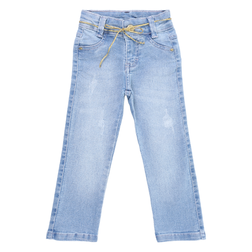 Calça Jeans Color Mini Com Detalhe Dourado Infantil Calça Jeans Color Mini Com Detalhe Dourado Infantil