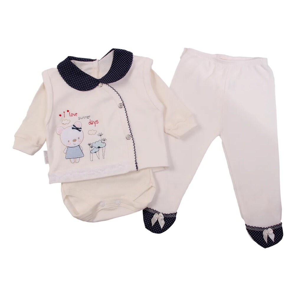 Pagão Puro Carinho Body Manga Longa Bordado Summer 03 Peças