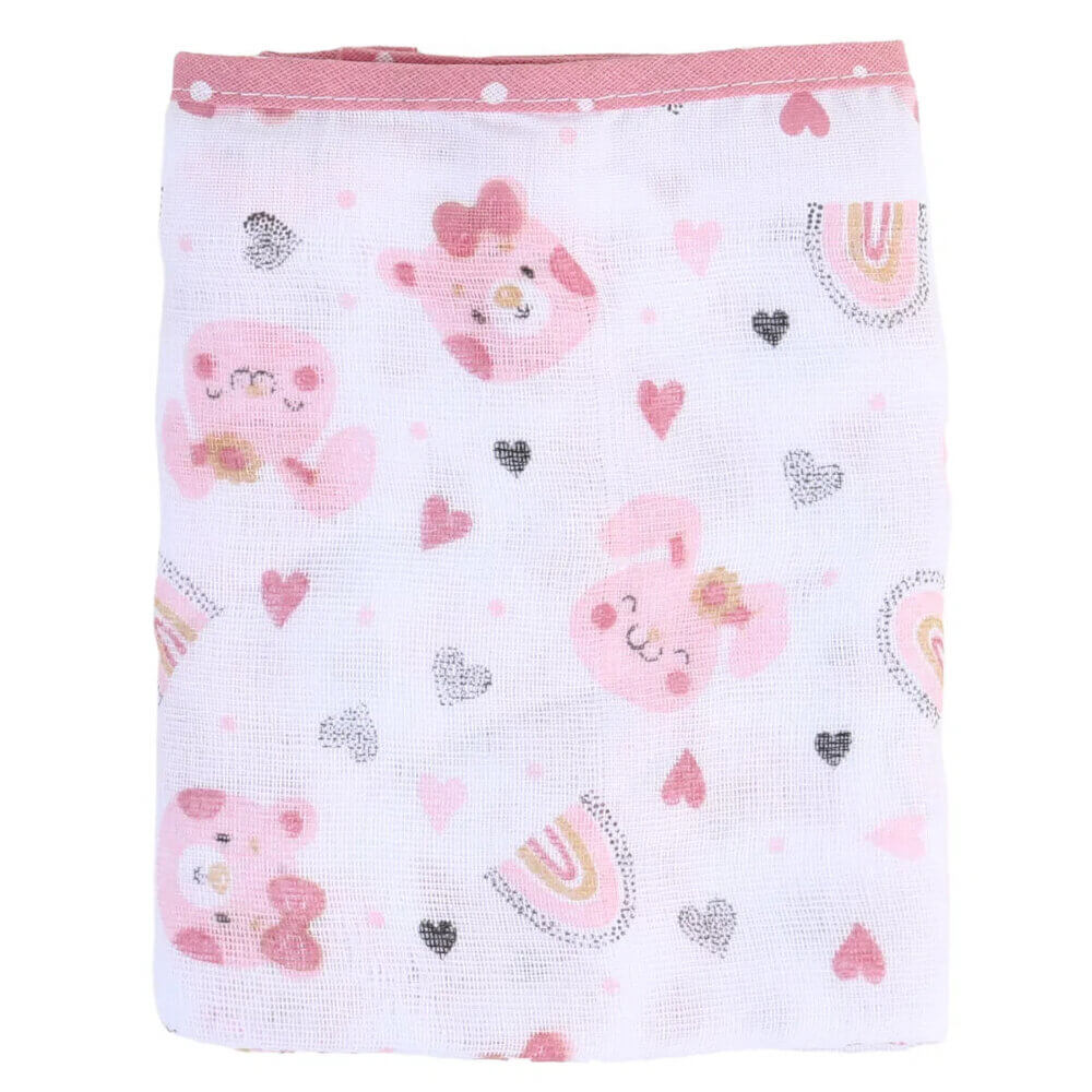 Fralda Baby Gijo Com 03 Unidades 70x68 Cute Animals Menina