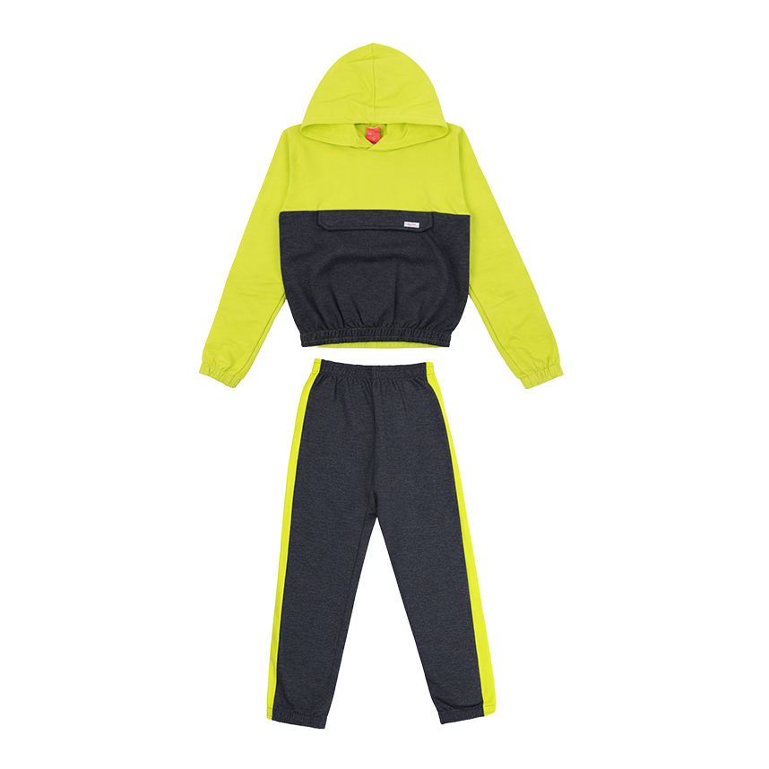 Conjunto Kely Kety Blusão Com Capuz + Calça Em Moletom