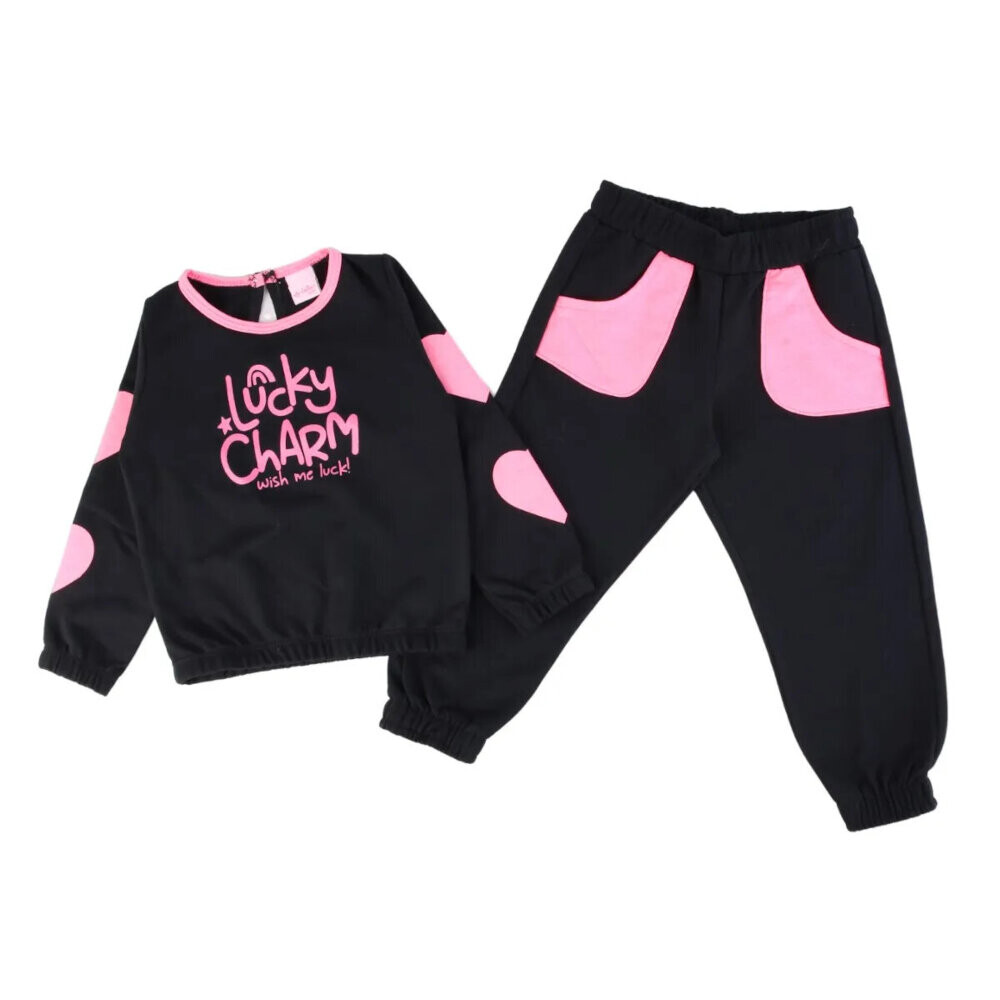 Conjunto Color Mini Blusão Com Detalhe + Calça Em Moletom Conjunto Color Mini Blusão Com Detalhe + Calça Em Moletom