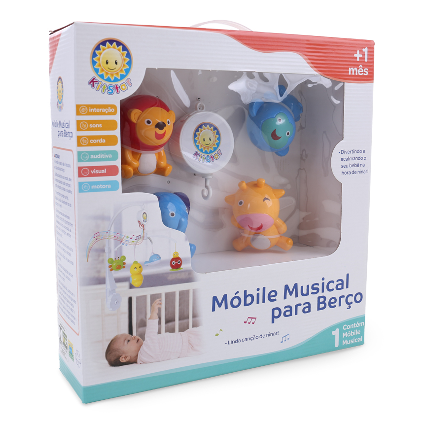Móbile Musical Kitstar Para Berço Bichinhos Móbile Musical Kitstar Para Berço Bichinhos
