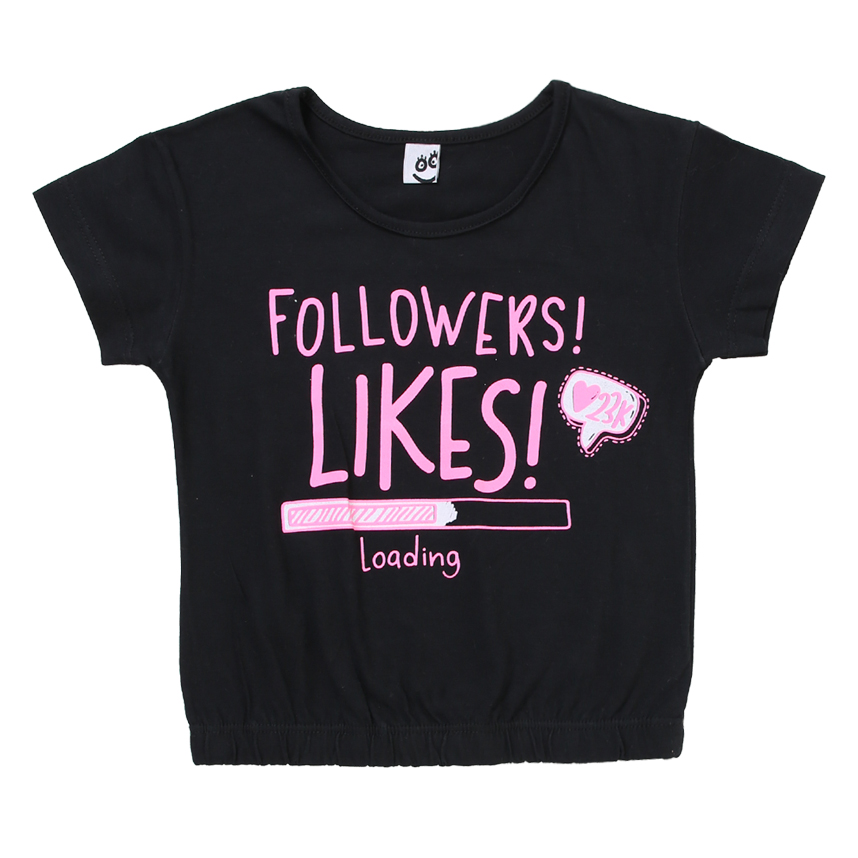 Conjunto Infantil Kookabu Blusa Estampa Followers + Shorts