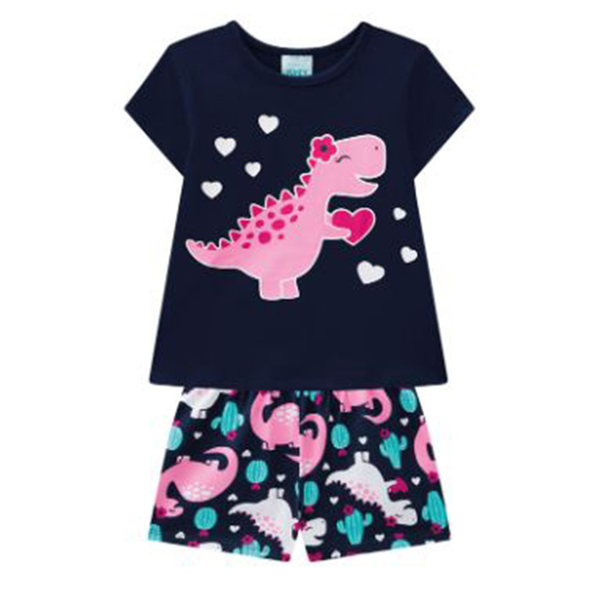 Pijama Curto Infantil Kyly Estampa Dinossauro