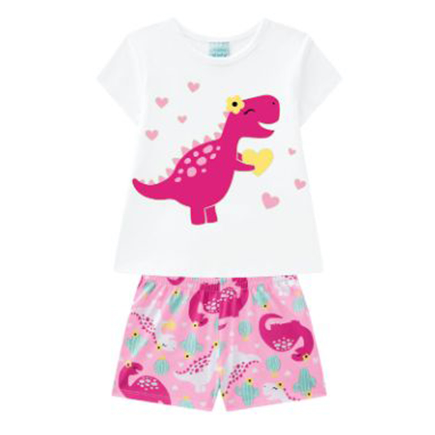 Pijama Curto Infantil Kyly Estampa Dinossauro