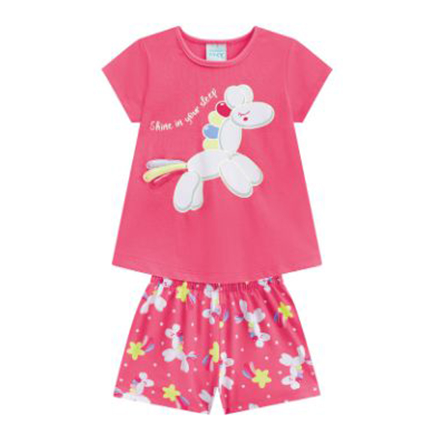 Pijama Curto Infantil Kyly Estampado