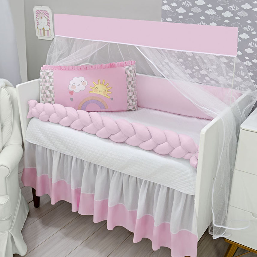 Kit Berço Micro Trança Balu Baby Chuva E Sol - 10 Peças