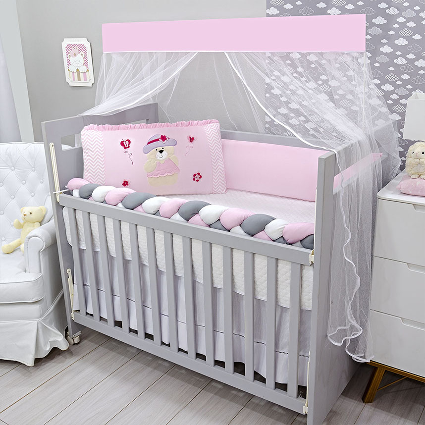 Kit Berço Micro Trança Balu Baby Lola - 10 Peças