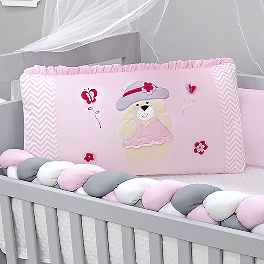 Kit Berço Micro Trança Balu Baby Lola - 10 Peças