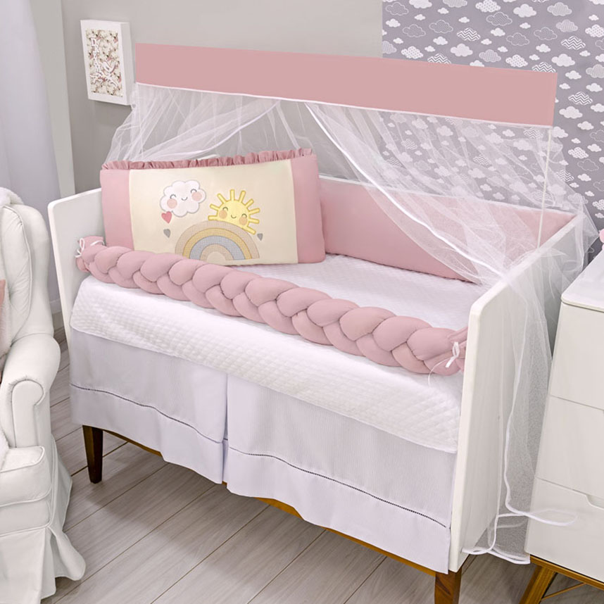 Kit Berço Micro Trança Balu Baby Chuva E Sol - 10 Peças