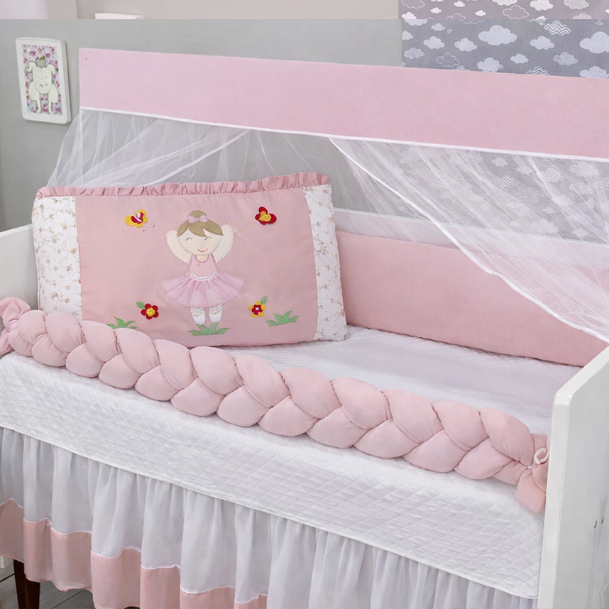 Kit Berço Micro Trança Balu Baby Bailarina - 10 Peças