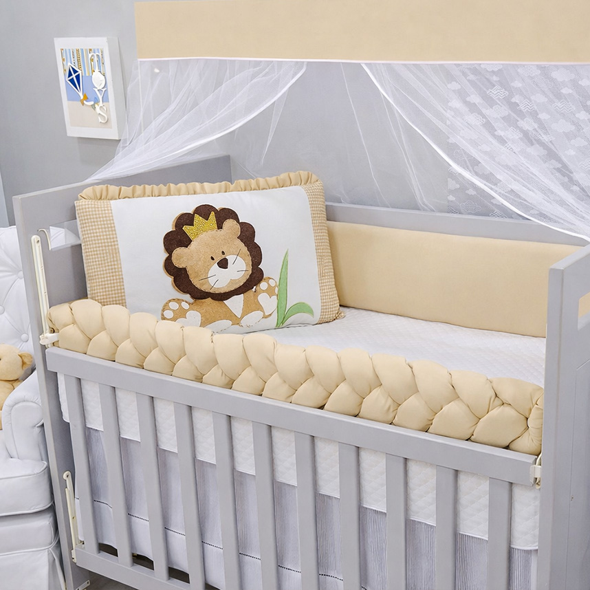 Kit Berço Micro Trança Balu Baby Reizinho - 10 Peças