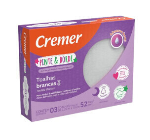 Toalha Bebê Cremer Pinte E Borde - 03 Unidades