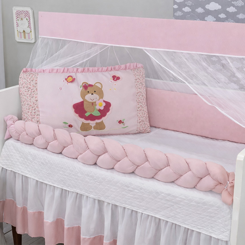 Kit Berço Micro Trança Balu Baby Lara - 10 Peças