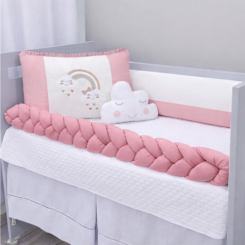 Kit Berço Trança Balu Baby Chuva De Amor - 10 Peças