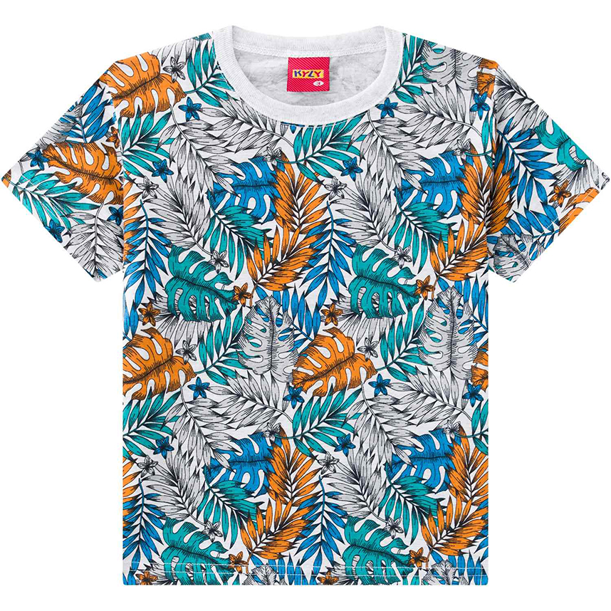 Camiseta Kyly Manga Curta Estampa Floral Camiseta Kyly Manga Curta Estampa Floral