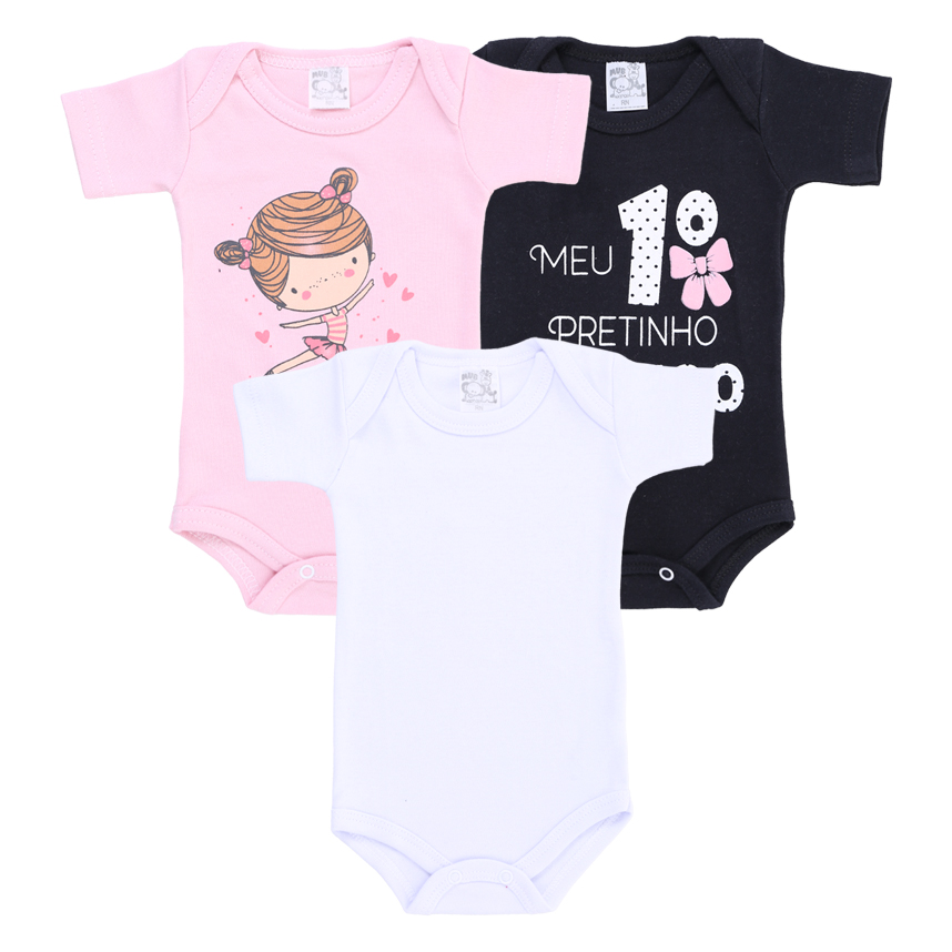 Kit Body Mub Estampado - 03 Peças Kit Body Mub Estampado - 03 Peças