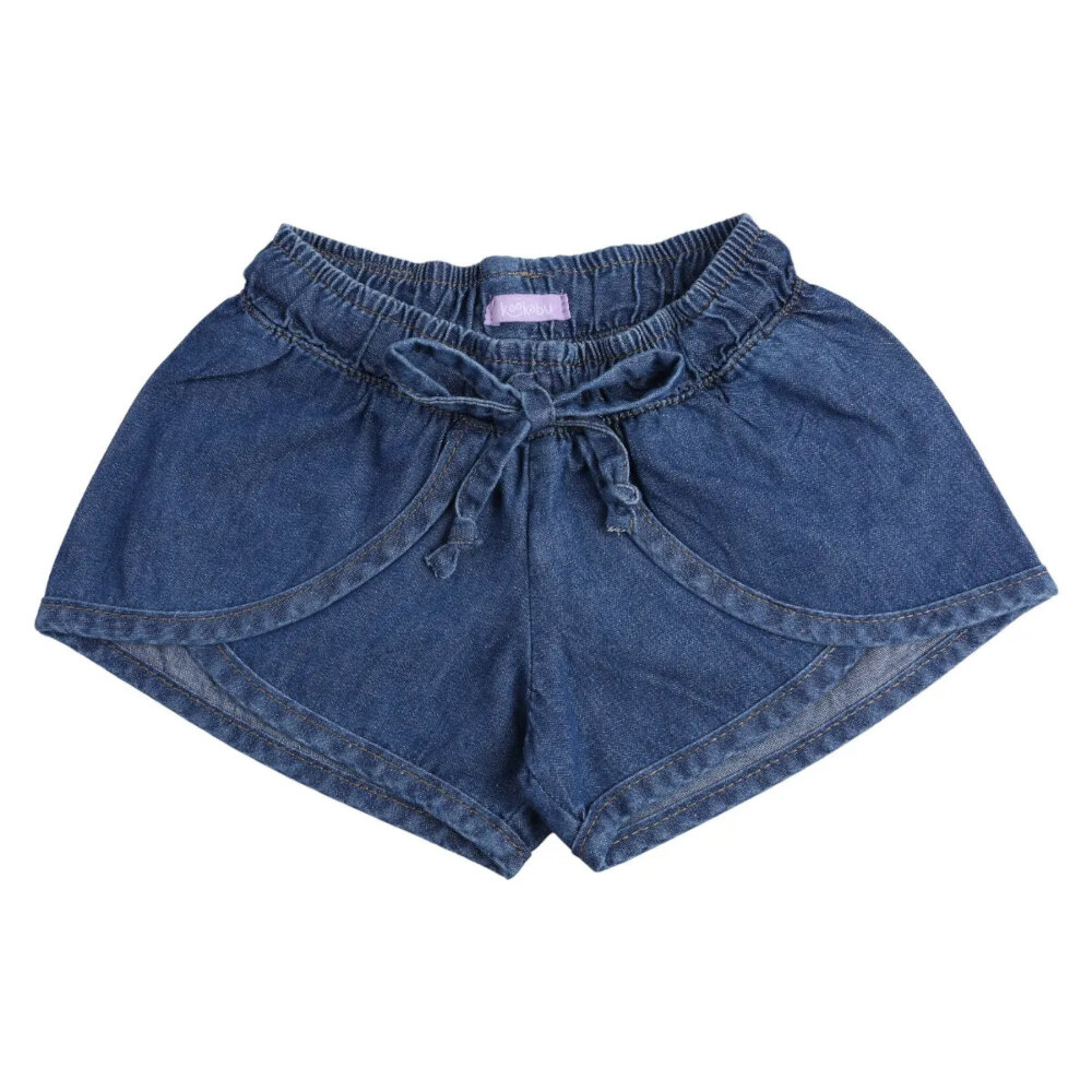 Shorts Jeans Infantil Kookabu Detalhe Recorte