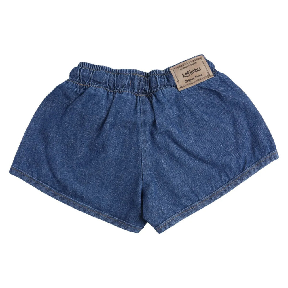 Shorts Jeans Infantil Kookabu Detalhe Recorte