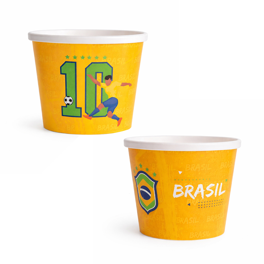 Pote Para Pipoca Plasútil Copa Do Mundo 2022