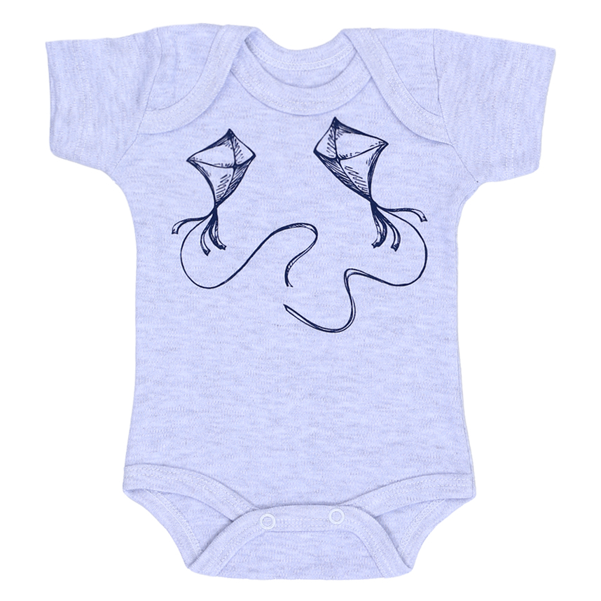 Kit Body Manga Curta Bebê Jukes Suedine- 03 Peças