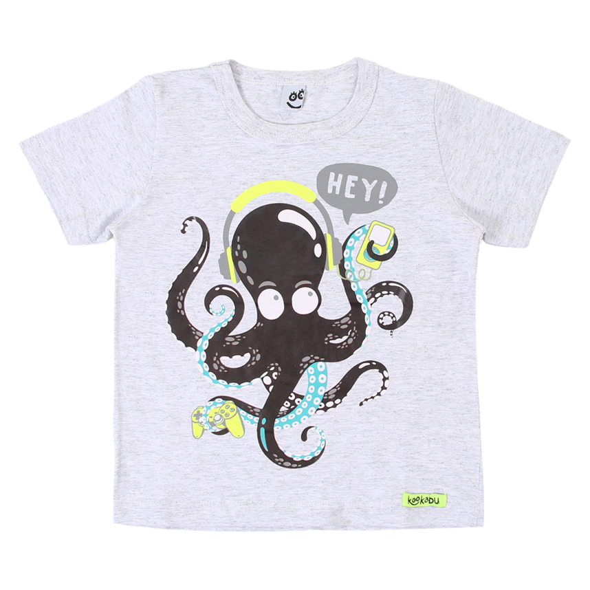 Camiseta Infantil Kookabu Estampa Polvo Com Fone