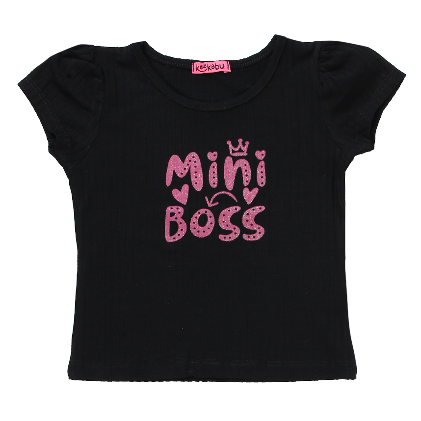 Conjunto Infantil Kookabu Blusa Estampa Mini Boss + Shorts Tule Conjunto Infantil Kookabu Blusa Estampa Mini Boss + Shorts Tule
