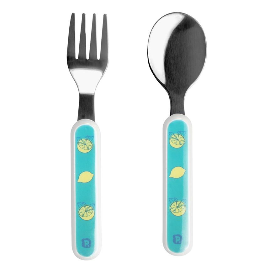 Kit Talher Bebê Pimpolho Inox - 02 peças