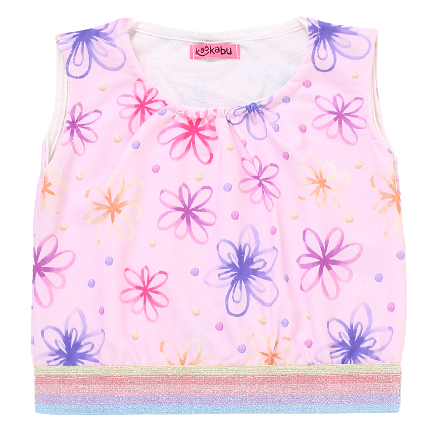 Conjunto Infantil Kookabu Blusa Estampa Floral + Shorts