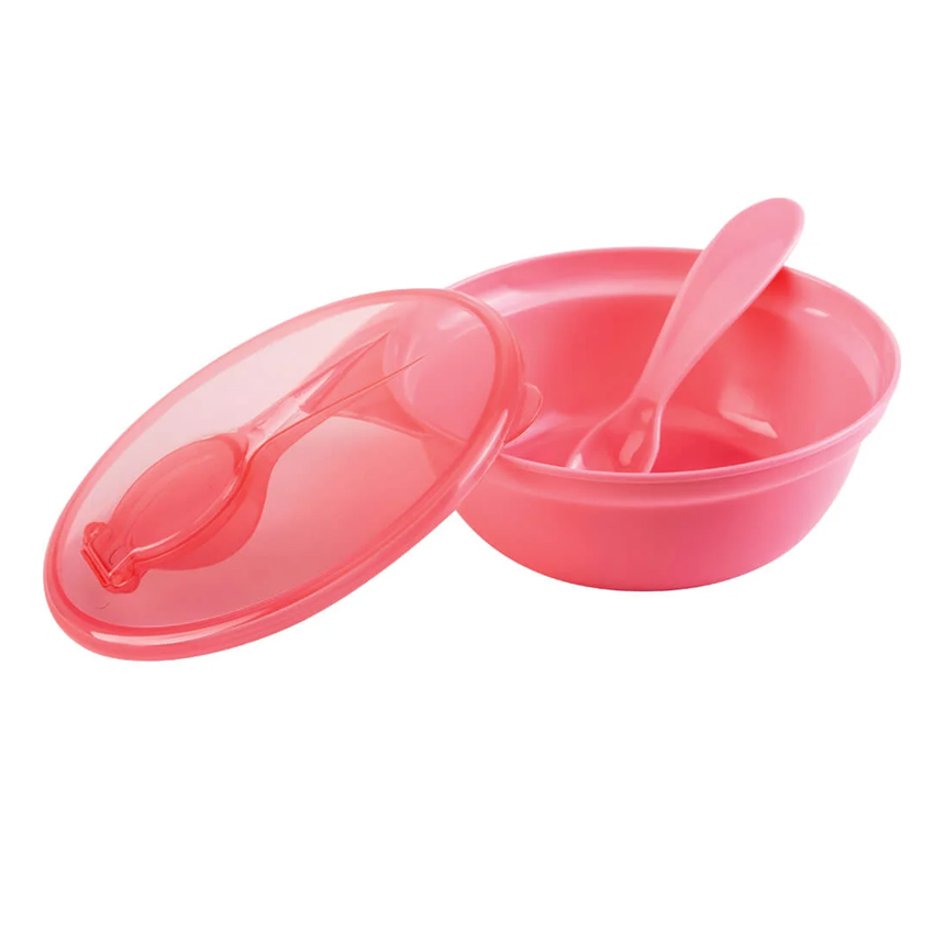 Prato Bowl Infantil Com Tampa E Colher