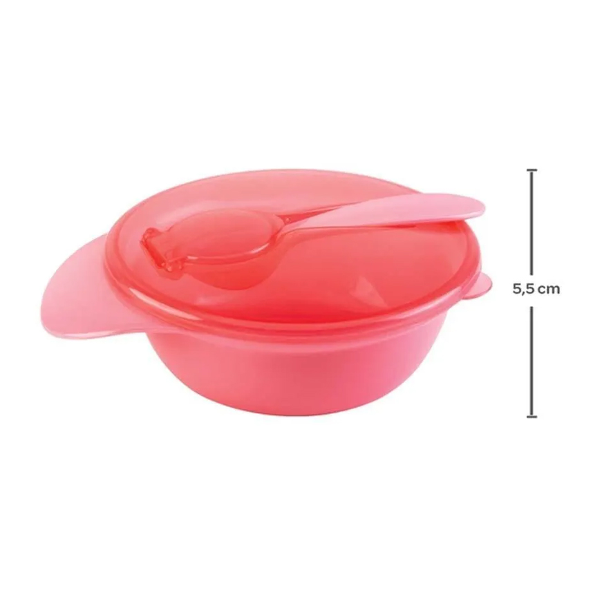 Prato Bowl Infantil Com Tampa E Colher