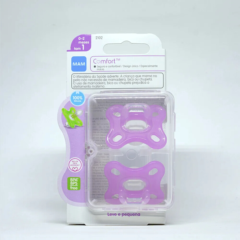 Kit Chupeta Bebê Mam Comfort Tamanho 01 - 02 Unidades