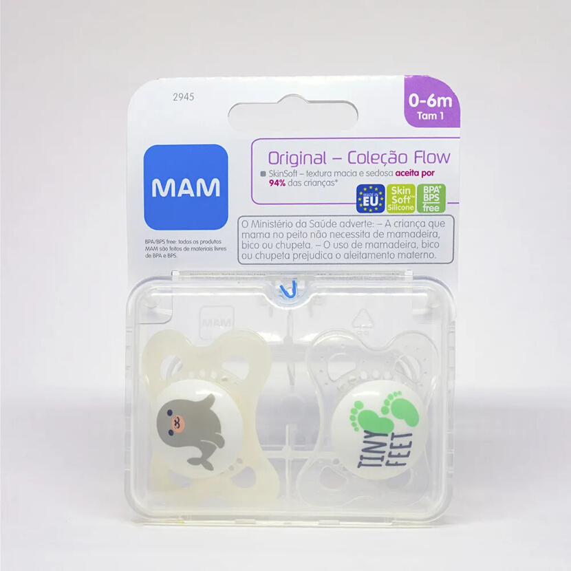 Kit Chupeta Bebê Mam Original Tamanho 01 - 02 Unidades