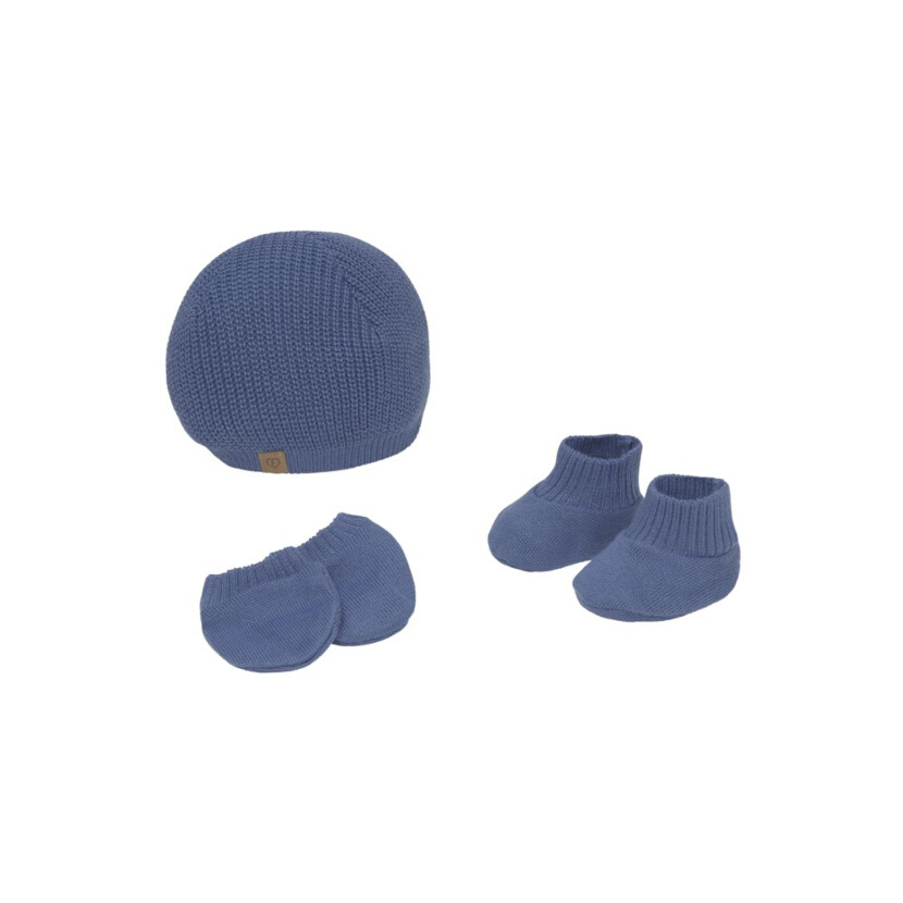 Kit Enxoval Fofinho Tricô Liso - 03 Peças