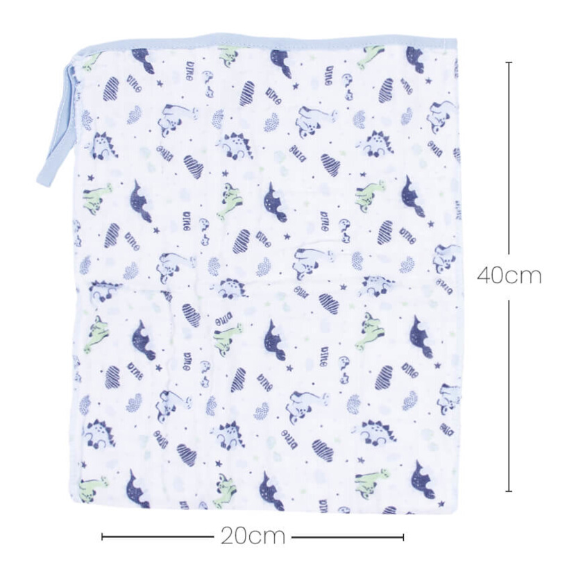 Kit Pano De Boca Gijo Soft Estampa Dino - 02 Peças