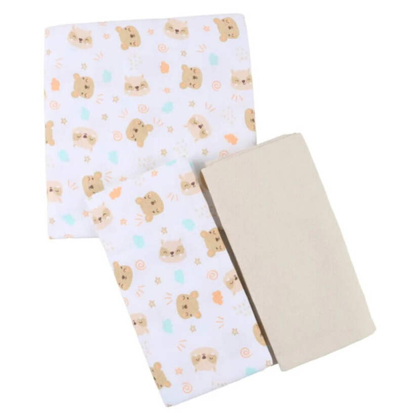 Kit Cueiro Baby Gijo Estampa Urso - 03 Peças
